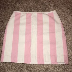 Madewell Pink and White Striped Skirt